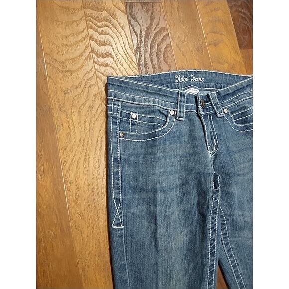 Kaba Women's Juniors Size 0 Blue Skinny Medium Wash Cotton Blend Stretch Jeans - Picture 2 of 6